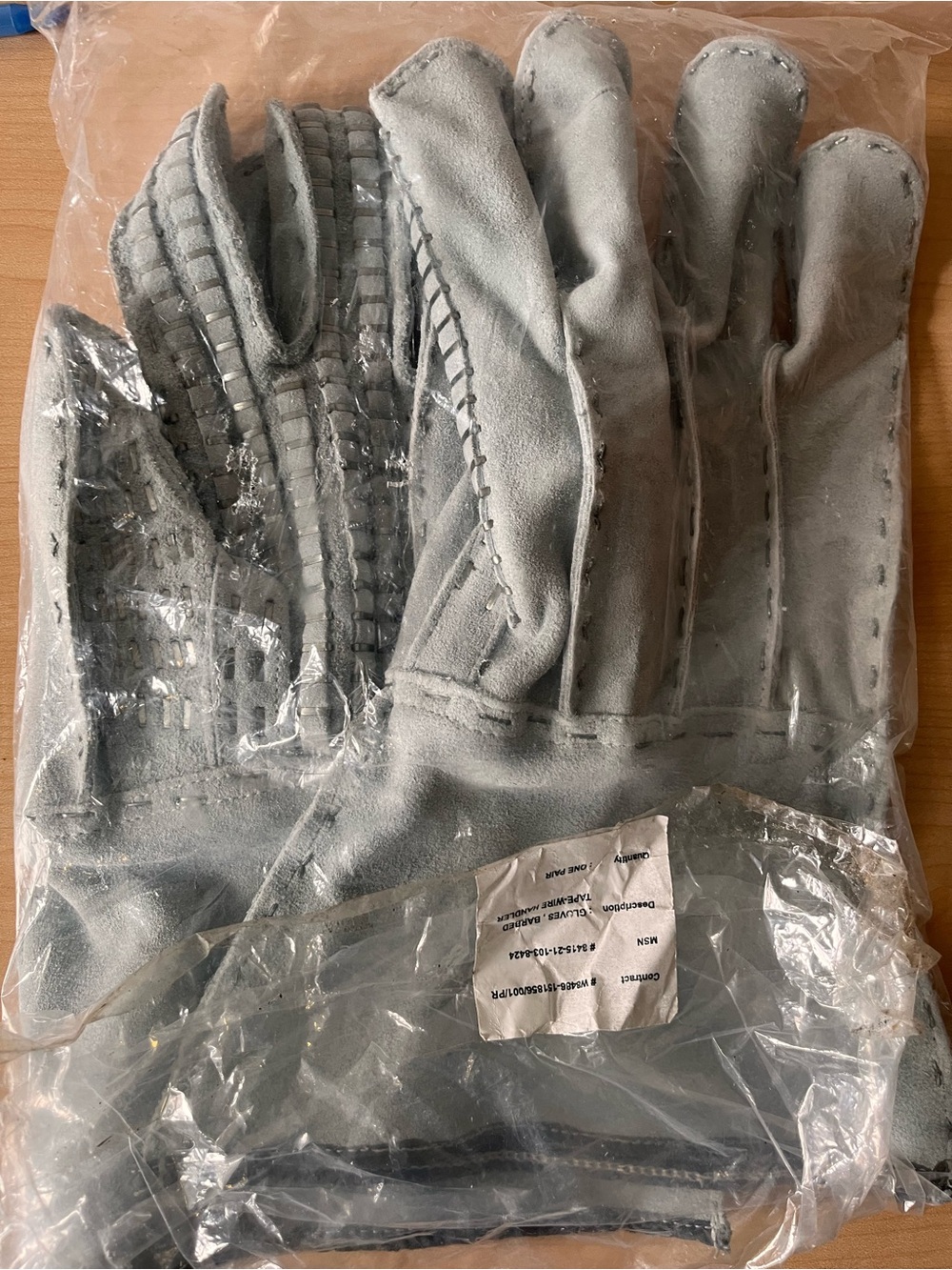 Men's Gray Work Gloves - Durable Leather Utility Gloves